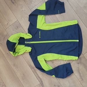 Boys Columbia Green Navy Blue Spring Jacket size XS 6/7